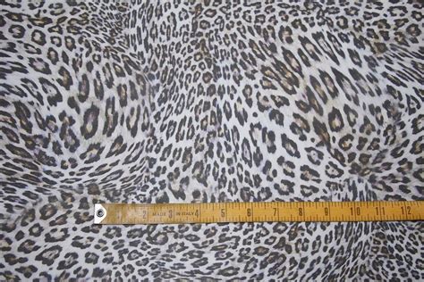 Snow Leopard Chiffon Tessuti Fabrics Online Fabric Store