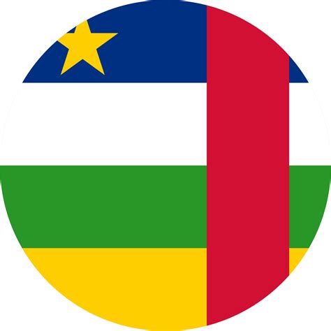 Free Central African Republic Flag Button On White Background 20389351