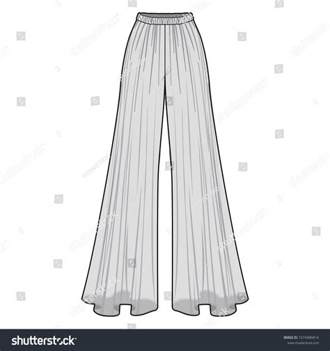 The Front View Of A Womens Pants With Wide Legs And Pleated Bottom
