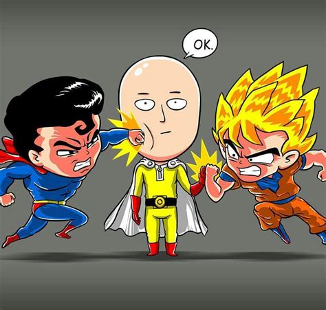 One Punch Man Vs Goku And Superman Anime Amino