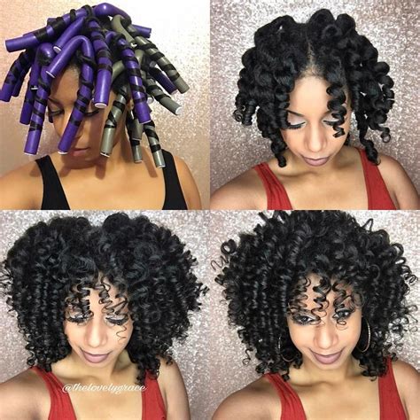 Flexi Rods On Natural Hair Natural Hair Styles Natural Curls Hairstyles Curly Hair Styles