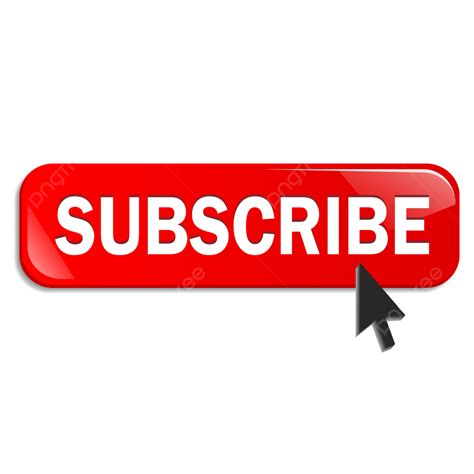 Subscribe Button Vector Hd Images Subscribe Button With Cursor Red