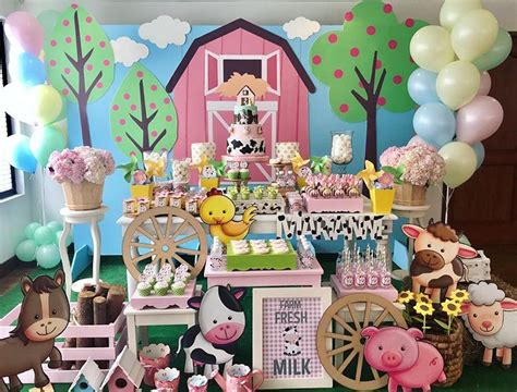 Granja De Niña 🐥🐮💗 Barnyard Birthday Party Girl Farm Birthday Party