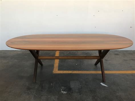 Mid Century Modern Oval Dining Table The Local Vault