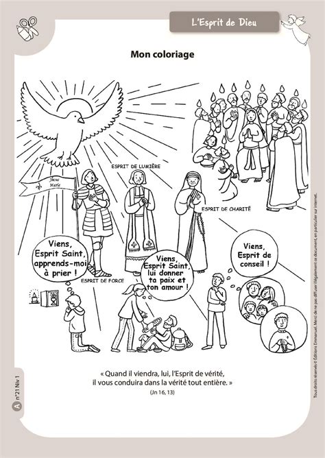 Aide aux catéchistes, aux parents pour la catéchese de leurs enfants, aux dessin animé de la bible : Mon coloriage - Catéchisme Emmanuel