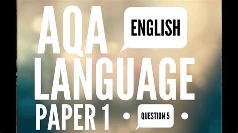 Gcse / igcse english language papers. 2017 AQA GCSE English Language Paper 1 Question 5 ...
