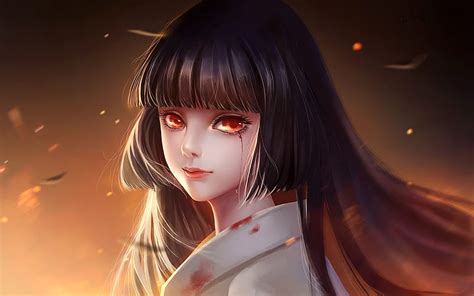 ai enma protagonist hell girl manga jigoku shoujo girl with red eyes hd wallpaper peakpx