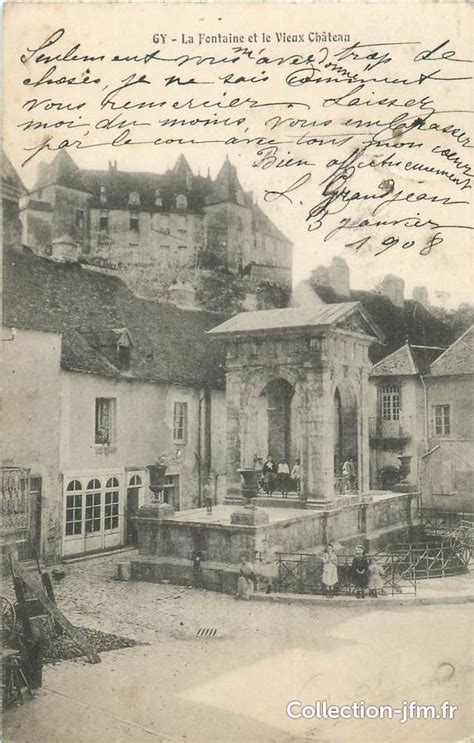 Cpa France 70 Gy La Fontaine Le Vieux Château 70 Haute SaÔne