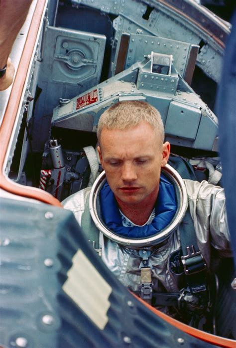 Astronaut Neil Armstrong The First Man On The Moon In His Gemini 8