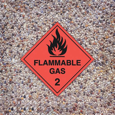 Placard Label Marker Hazardous Material Class 2 Flammable Gas 2 Seton