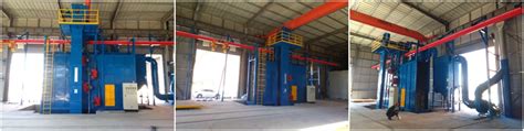 Pass Through Continuous Overhead Monorail Shot Blasting Machine