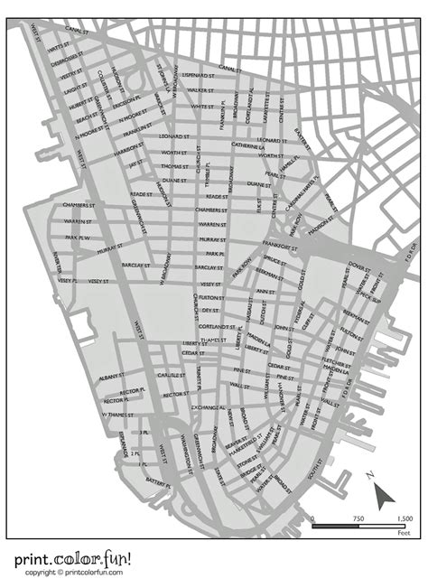 Manhattan Map Outline