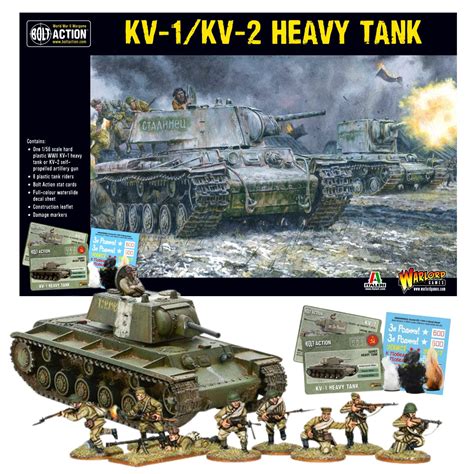 Buy Bolt Action Miniatures Warlord Games Kv 1 Kv 2 Heavy Soviet Army