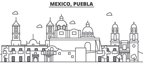 Mexico City Skyline Vector Stock Illustrations 1282 Mexico City