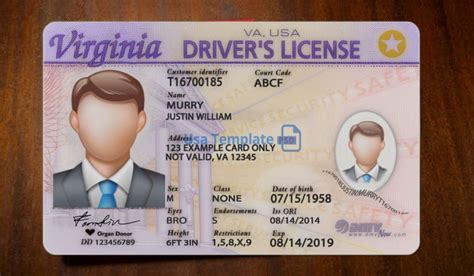 Virginia driver license template: High quality Driving License template