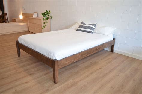 Allewie full bed frame with diamond button tufted headboard, upholstered platform bed with sturdy wood slat support, no box spring needed, easy assembly, light grey. Visby Bed Frame: No Headboard | Bath Built Custom Wood ...