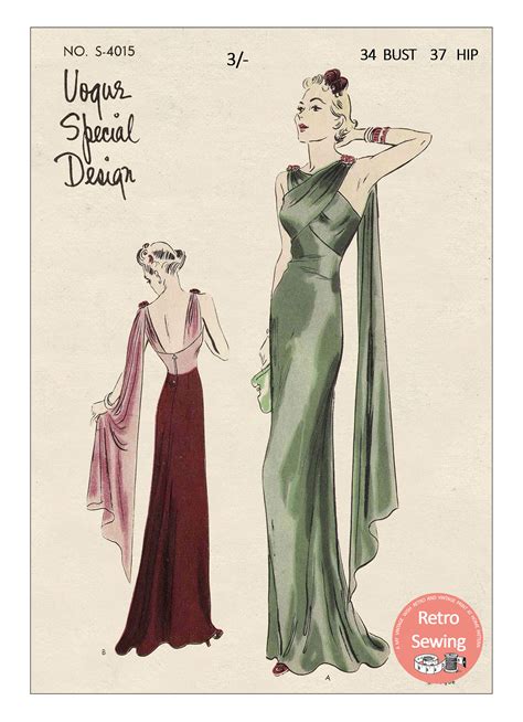 1930s Evening Dress Pattern Dresses Images 2022