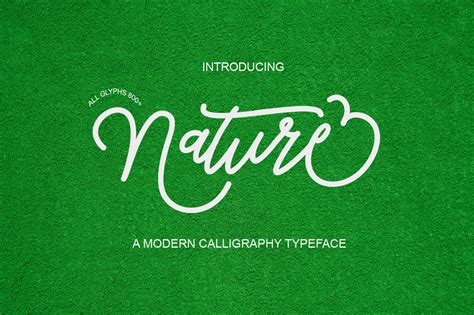 Nature Font By Joeecreative · Creative Fabrica