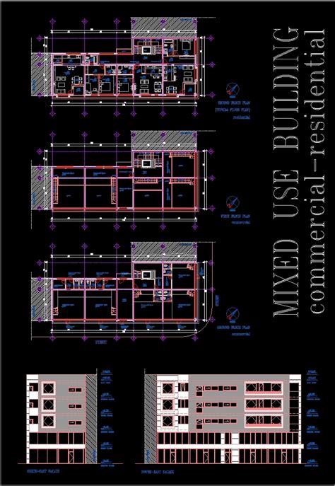Mixed Use Building Dwg Plan For Autocad Designs Cad