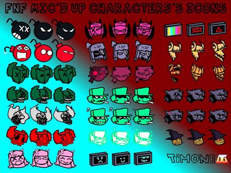 Fnf Micd Up Characterss Icons Part 1 Friday Night Funkin Amino Amino