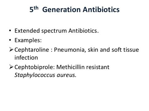 Generations Of Antibiotics