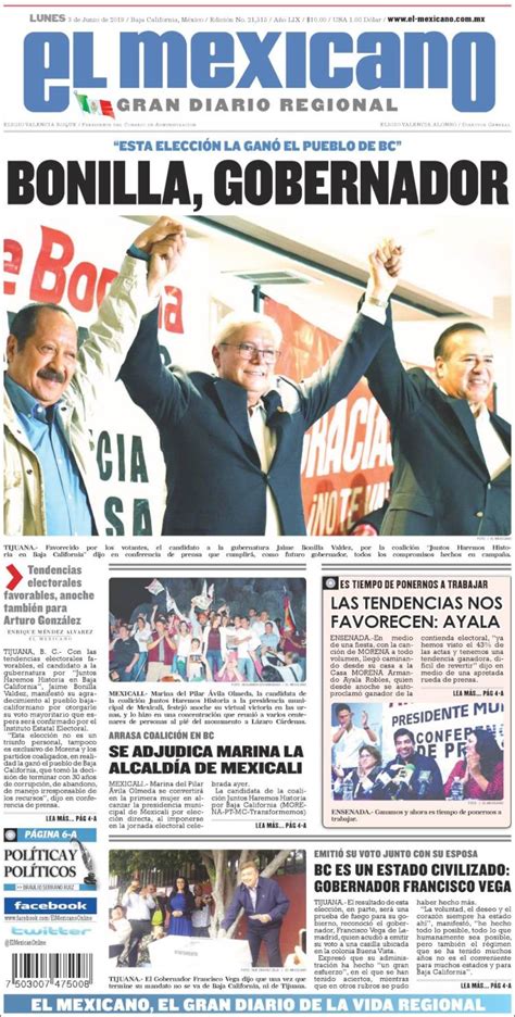 Periódico El Mexicano El Gran Diario Regional México Periódicos De