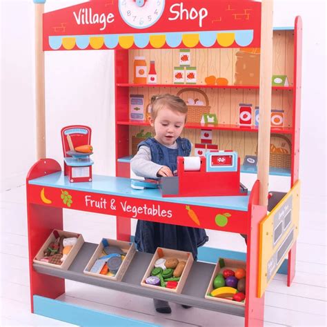 Wooden Play Village Shop Imaginative Play From Early Years Resources Uk