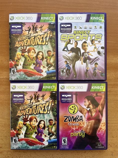 Xbox Kinect Games Bundle Sports Adventure And Zumba Ebay