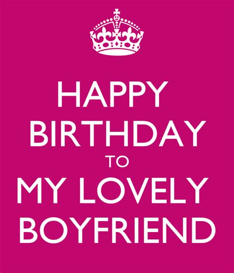 Happy Birthday To My Lovely Boyfriend Poster Bianca Keep Calm O Matic