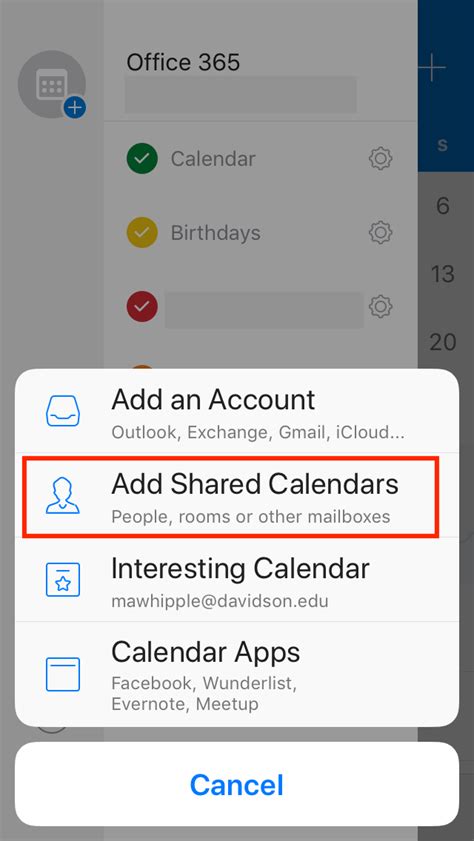 Next, tap on the info button to the right of one of your calendars that you want to share. Add a shared calendar in Outlook for iOS and Android ...