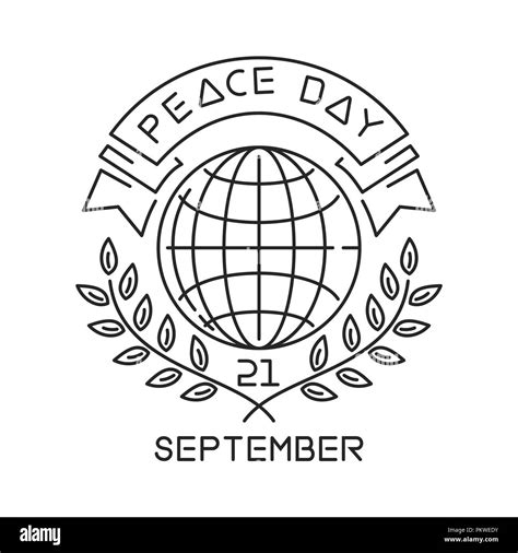 Peace Day Line Logo Design International Day Of Peace September 21
