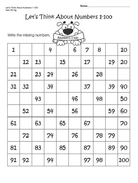 Chart Of Numbers 1 100 For The Beginners Kiddo Shelter Counting
