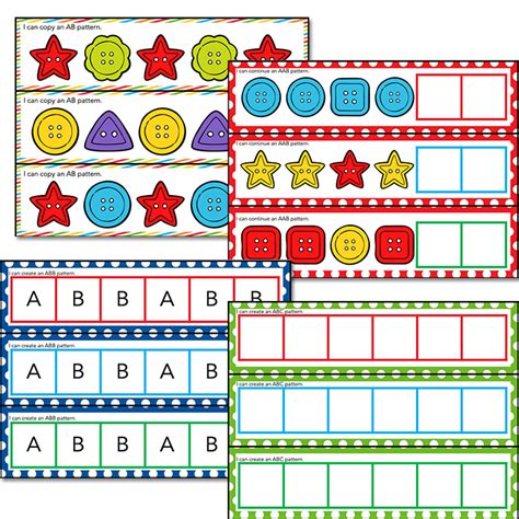 Patterns | Pre-K/Preschool Math Centers – lifeovercs