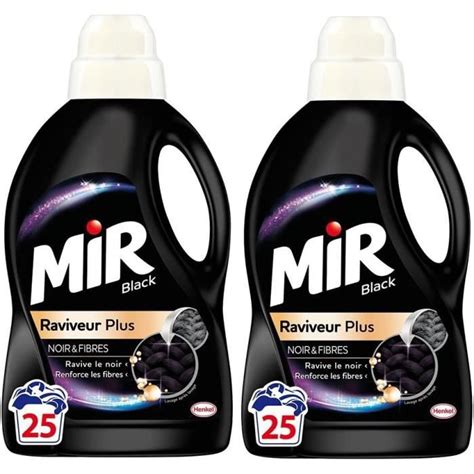 Mir Black Ravive et Répare Lessive Liquide Noir Couleurs Foncés