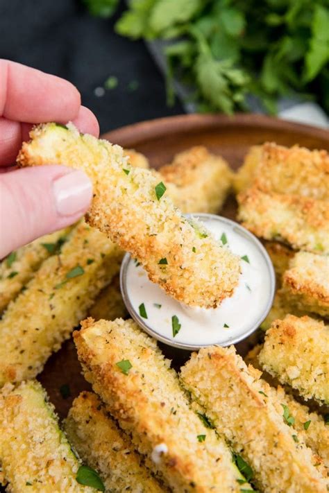 Preheat the oven to 375 degrees fahrenheit. Baked Zucchini Fries with Parmesan and Garlic ...