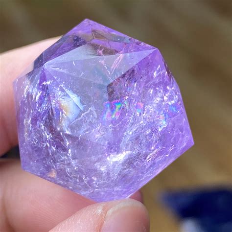 275 Natural Clear Amethyst Quartz Crystal Faceted 64sided 6 Etsy