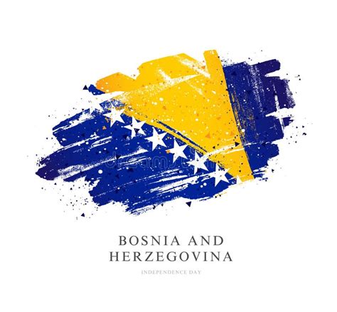 Flag Of Bosnia And Herzegovina Vector Illustration Stock Vector