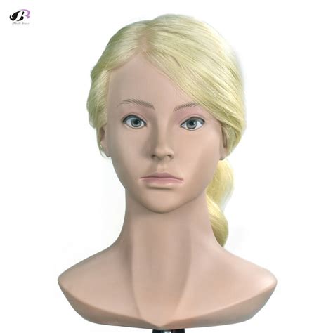 Boli Hair 100 Human Hair Mannequin Head Professional Training Head For Salon 35cm Mannequin