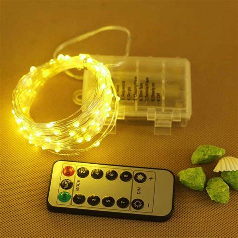 20 X 10m Led 8 Function Remote Control String Lights Copper Wire Mini