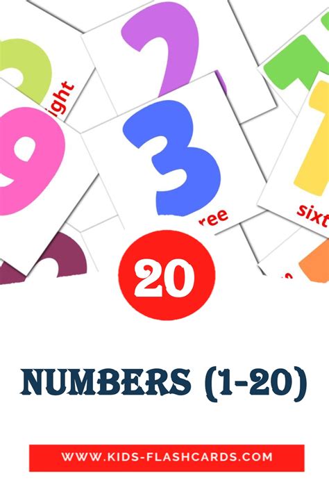 20 Free Numbers 1 20 Flashcards Pdf English Words