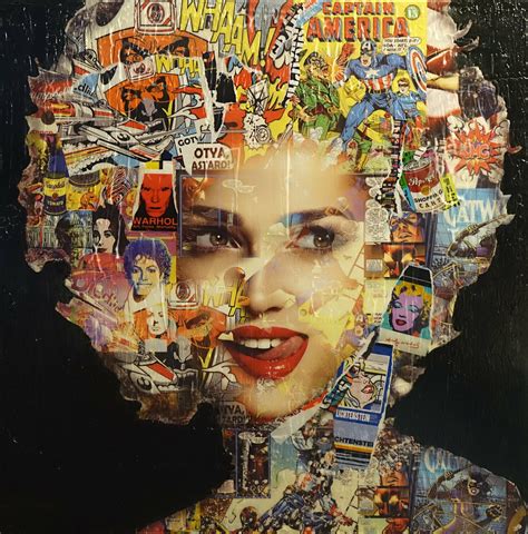 Pop Art Face 1 By Wojtek Babski 2019 Painting Acrylic Collage On