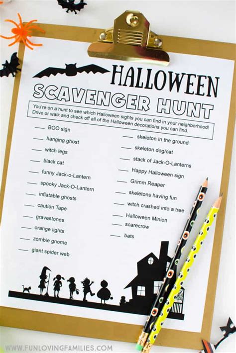 Halloween Scavenger Hunt For Kids Fun Loving Families