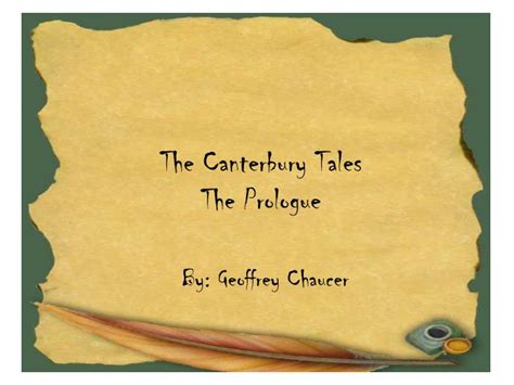 Ppt The Canterbury Tales The Prologue Powerpoint Presentation Id369104