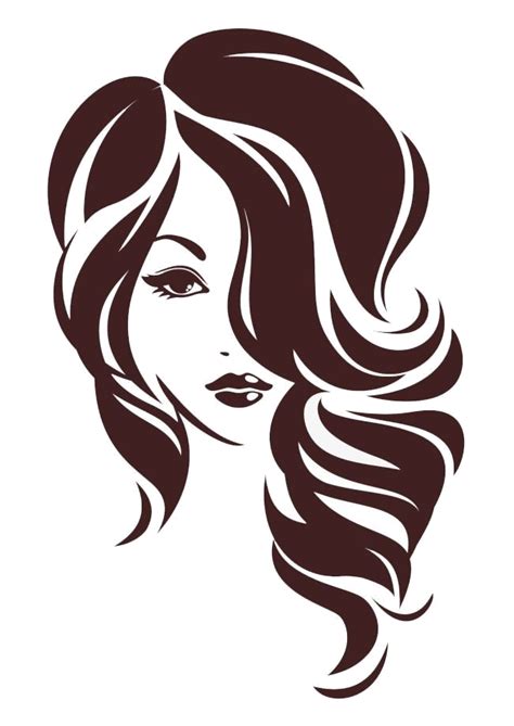 pin de evelyn pineda em КЛИПАРТ png arte de silhueta logotipo salão de beleza desenho de cabelo