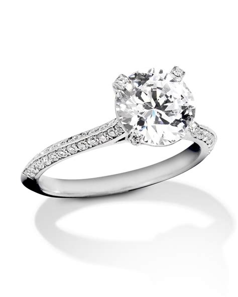 Platinum And Diamond Turgeon Raine Diamond Engagement Rings Pave