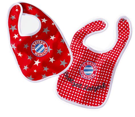 Mit mehr als einer millionen einwohnern ist münchen die drittgrößte stadt in deutschland. FC Bayern München Baby Lätzchen 2er Set, Karo/ Sterne