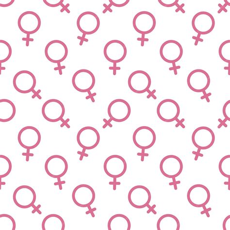Weiblicher Sex Symbol Symbol Musterdesign Vektor Hintergrund Frauengeschlechtssymbolmuster