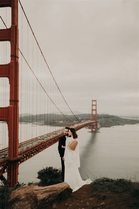 This Epic Golden Gate Bridge Elopement Is Super Moody And Intimate