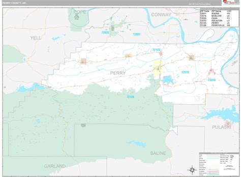 Perry County Ar Wall Map Premium Style By Marketmaps Mapsales