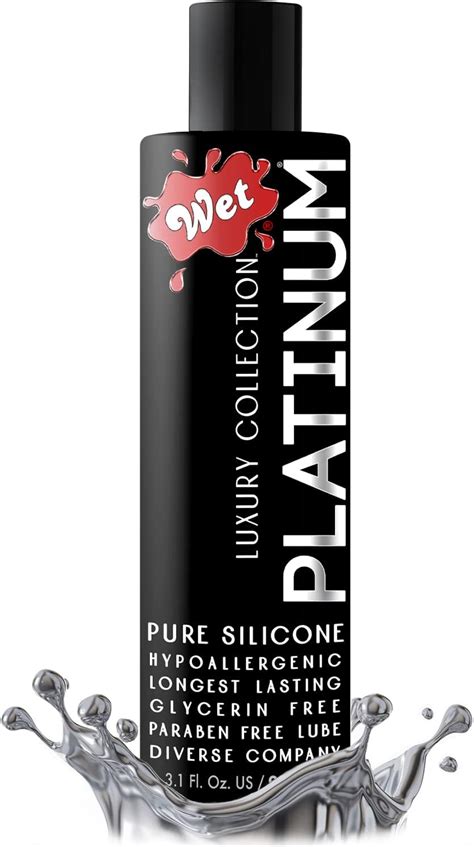 Wet Platinum Silicone Based Lube Ounce Premium Personal Luxury